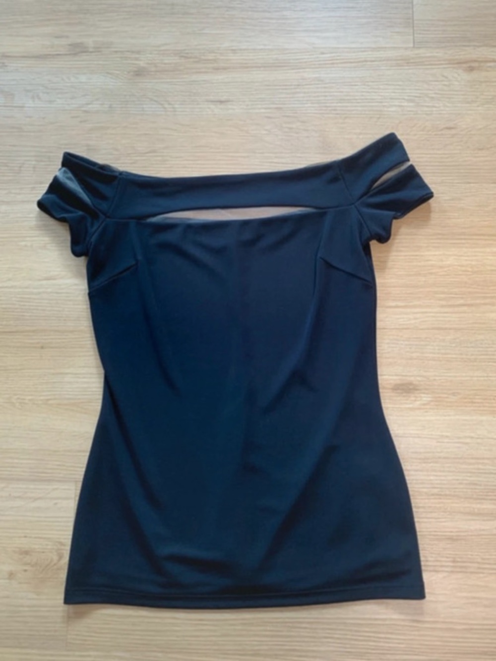 Bailey 44 Boat Neck Mesh Detail Top S